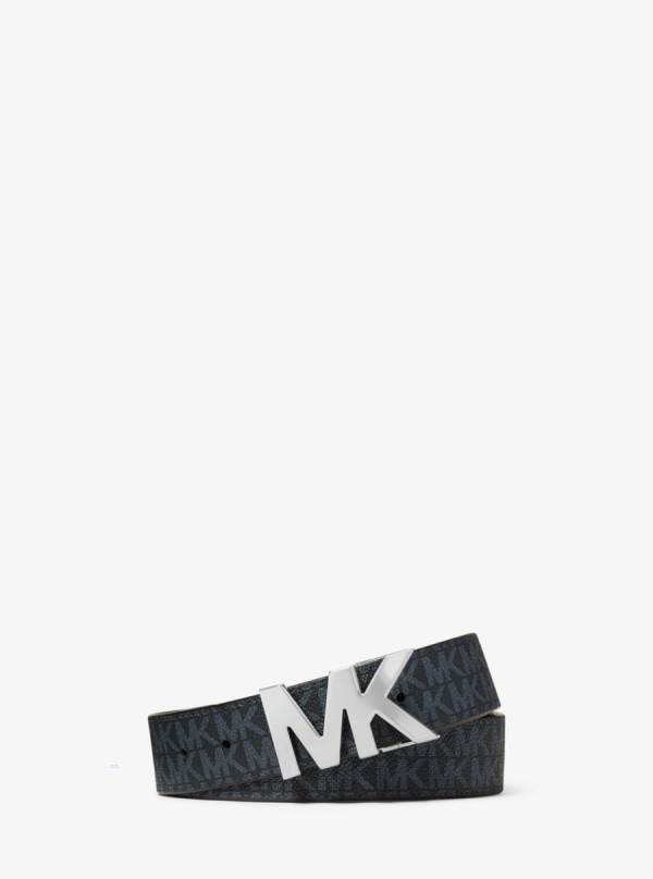Panske Opasky Michael Kors Reversible Logo Buckle Modre - Doplnky Michael Kors Sleva | FAGXS-2835
